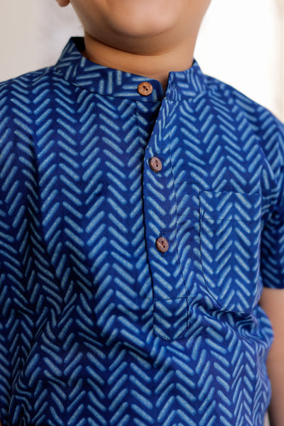 Indigo Shapes Shirt