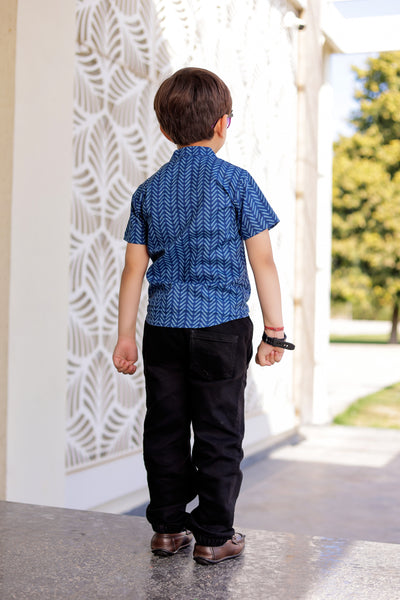Indigo Shapes Shirt