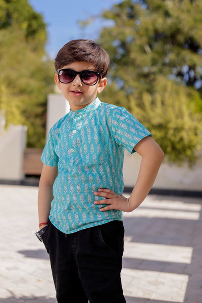 Blue Paisley Breeze Shirt