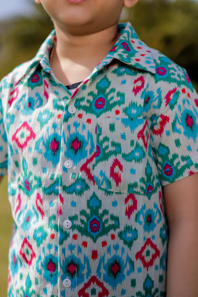 Sky Trails Co-Ord – Blue Ikat