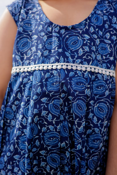 Midnight Bloom Frock – Indigo Lace