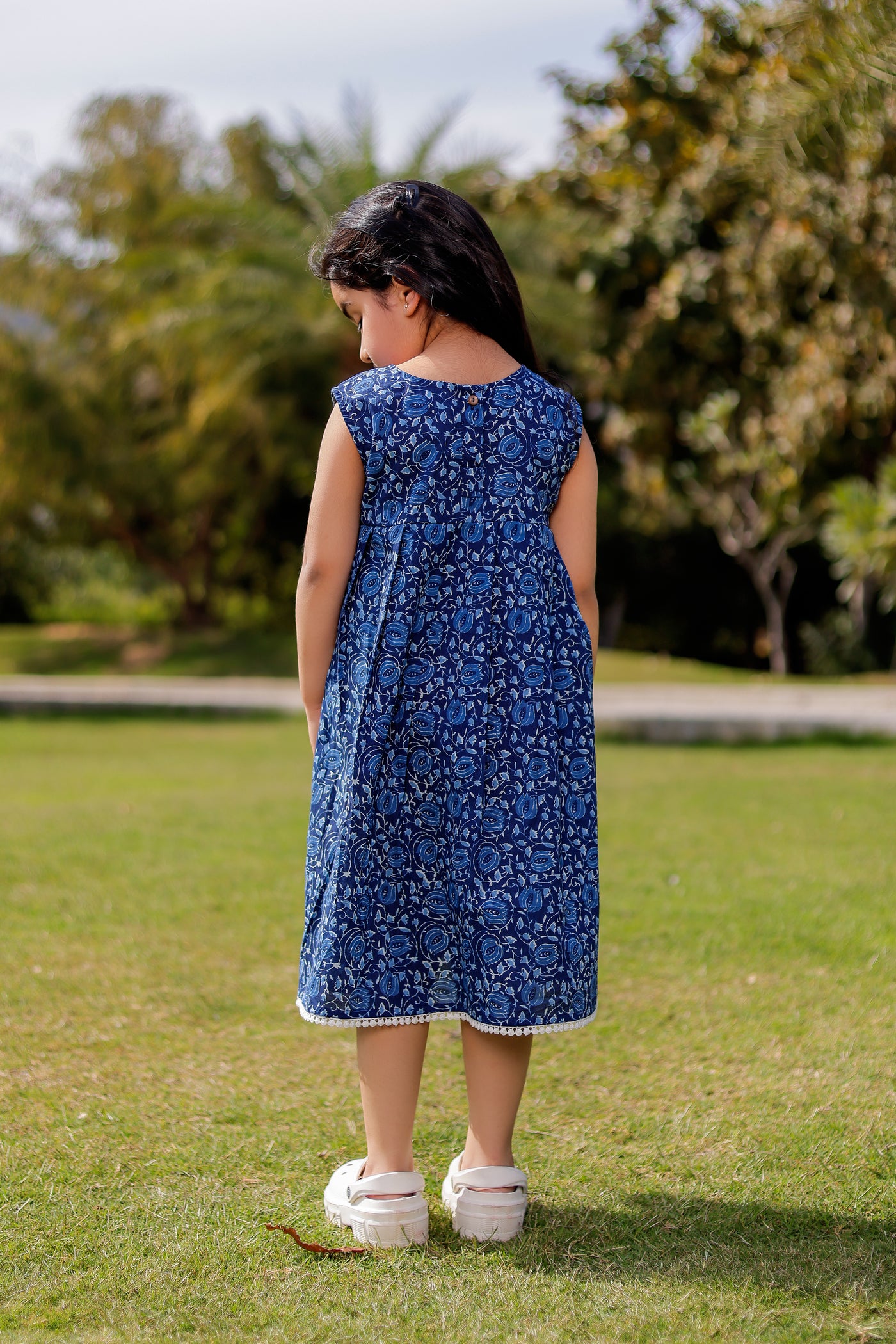 Midnight Bloom Frock – Indigo Lace