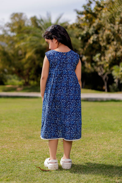 Midnight Bloom Frock – Indigo Lace
