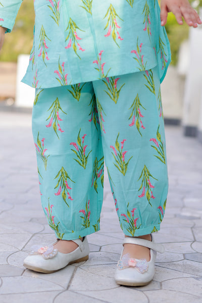 Tulip Twirls Co-Ord – Aqua Glow