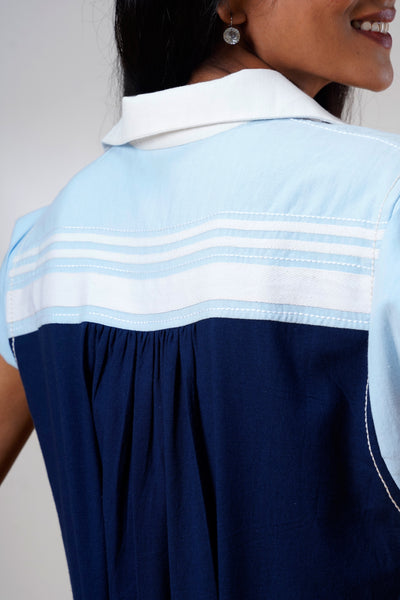 Savai – Ice & Ink Midi Dress