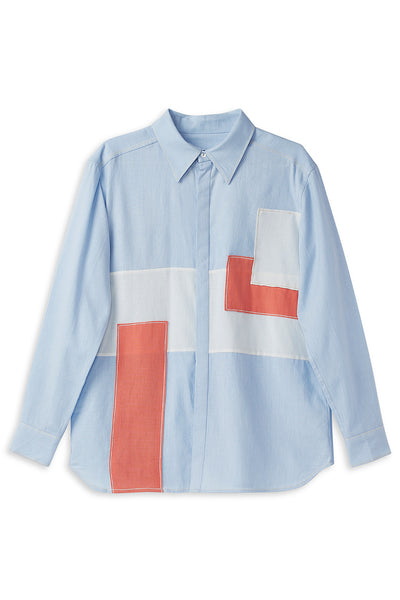 Shirt Aaron - Blue Mood Orange Crush
