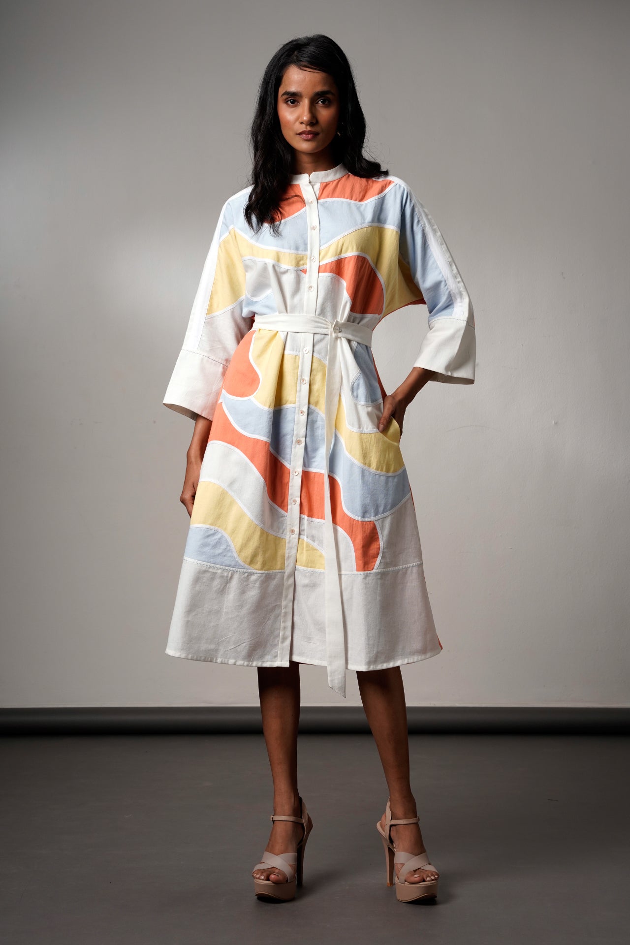 Morado – Brushstroke Midi Dress