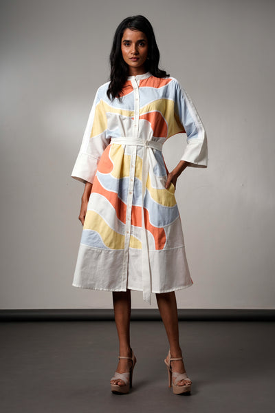 Morado – Brushstroke Midi Dress