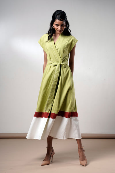 Rihana – Olive Flame Midi Dress