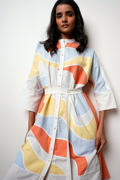 Morado – Brushstroke Midi Dress