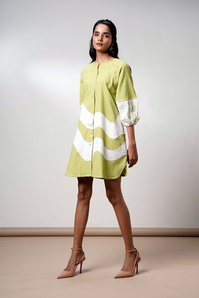 Hope – Olive Bloom Short Dress