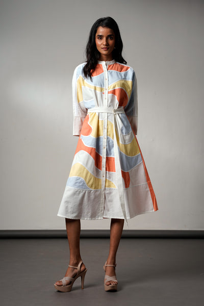 Morado – Brushstroke Midi Dress