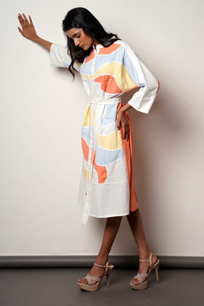 Morado – Brushstroke Midi Dress