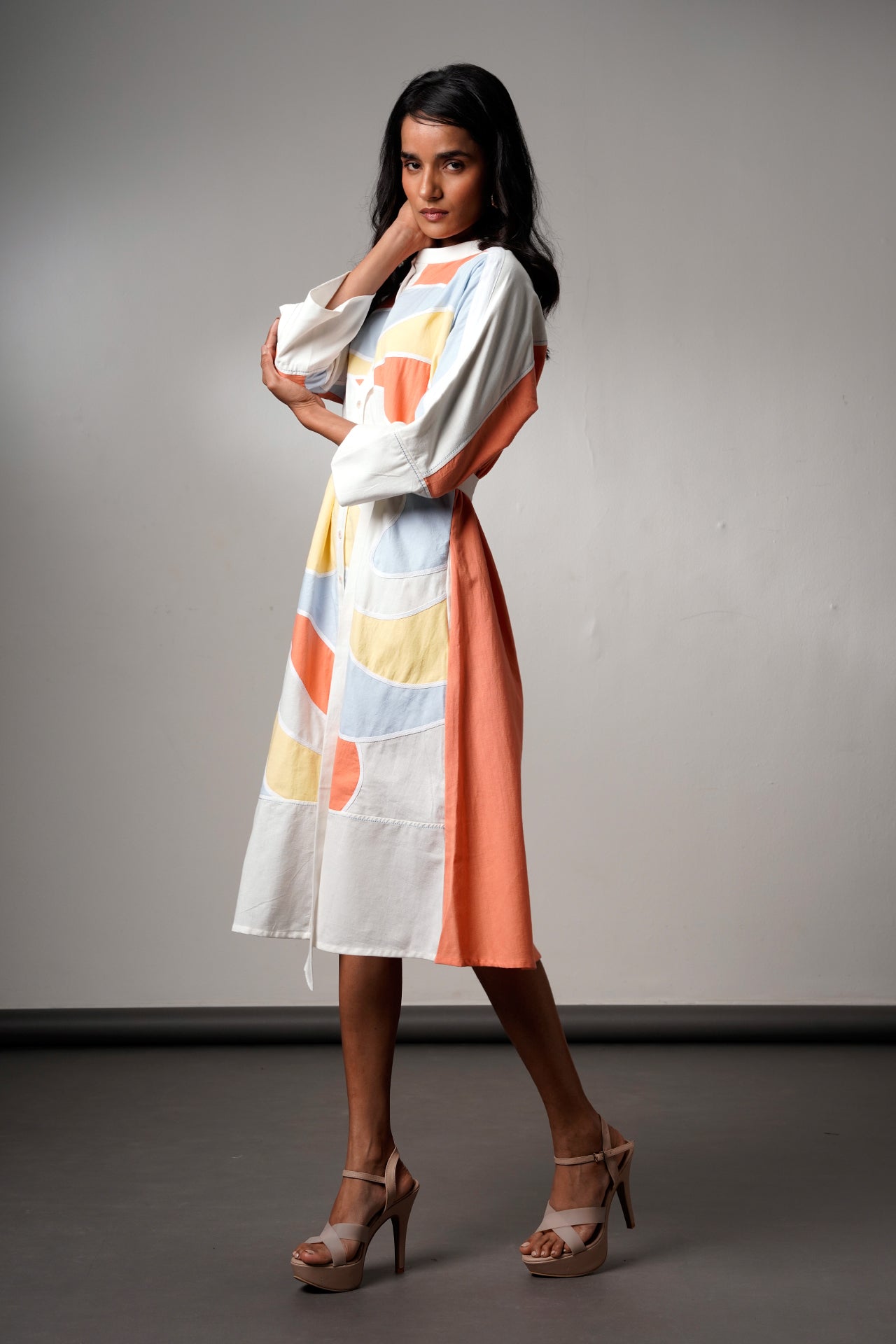 Morado – Brushstroke Midi Dress