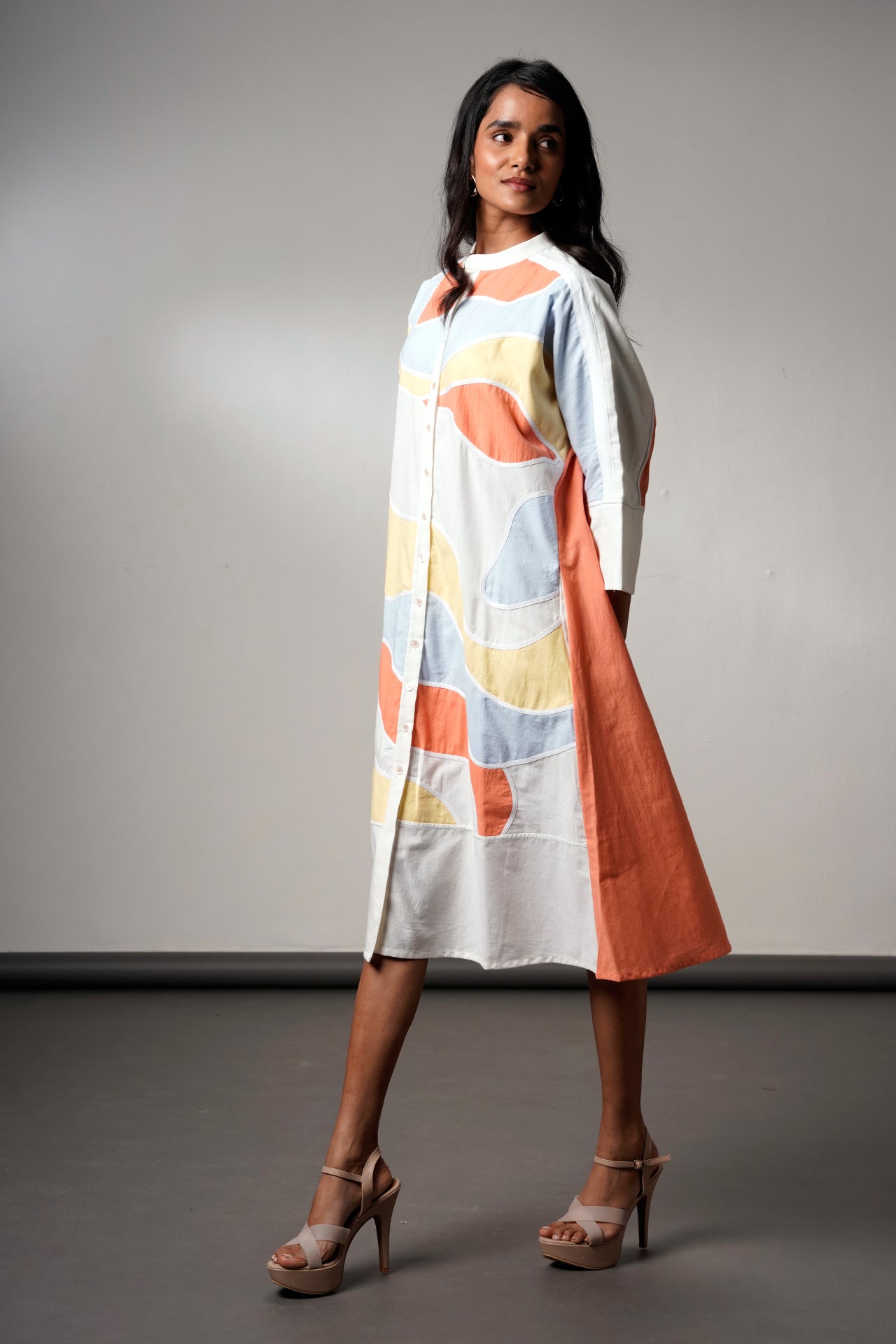 Morado – Brushstroke Midi Dress